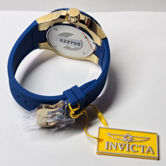 Invicta Aviator Men's Watch - 50mm, Gold, Blue (49668) - Picture 6 of 7